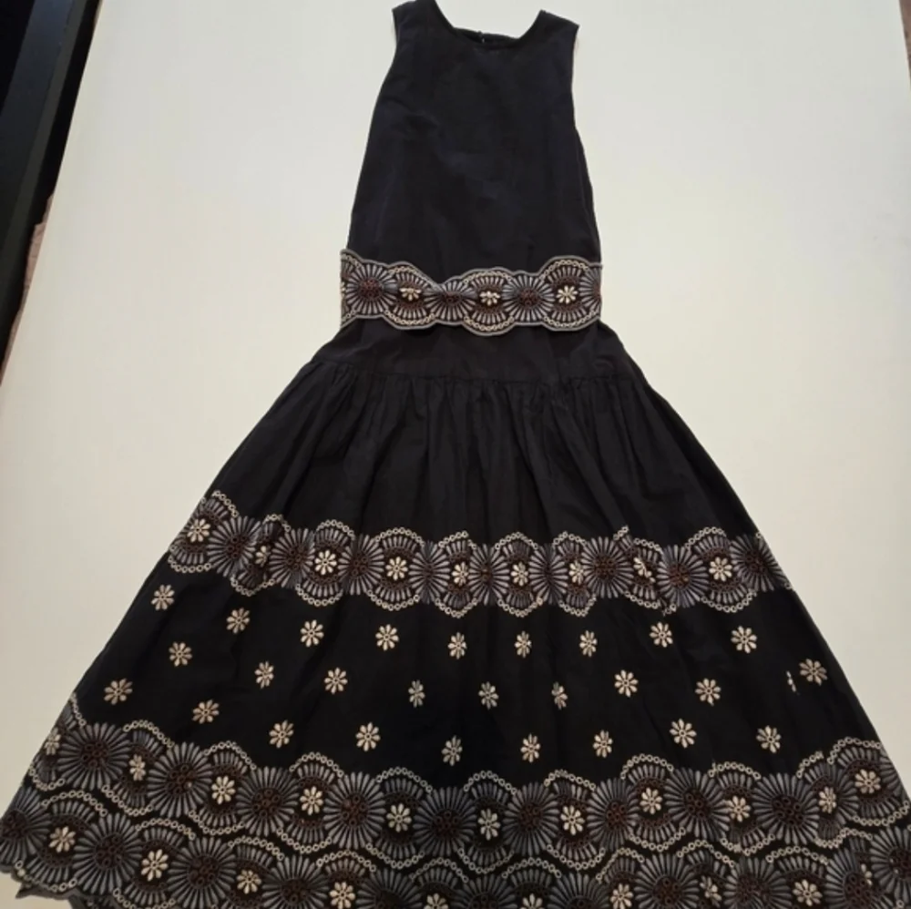 Vanessa Bruno Alais Dress In Black Midi Sleeveless Crew neck Back zipper Size 8 - Picture 2 of 12